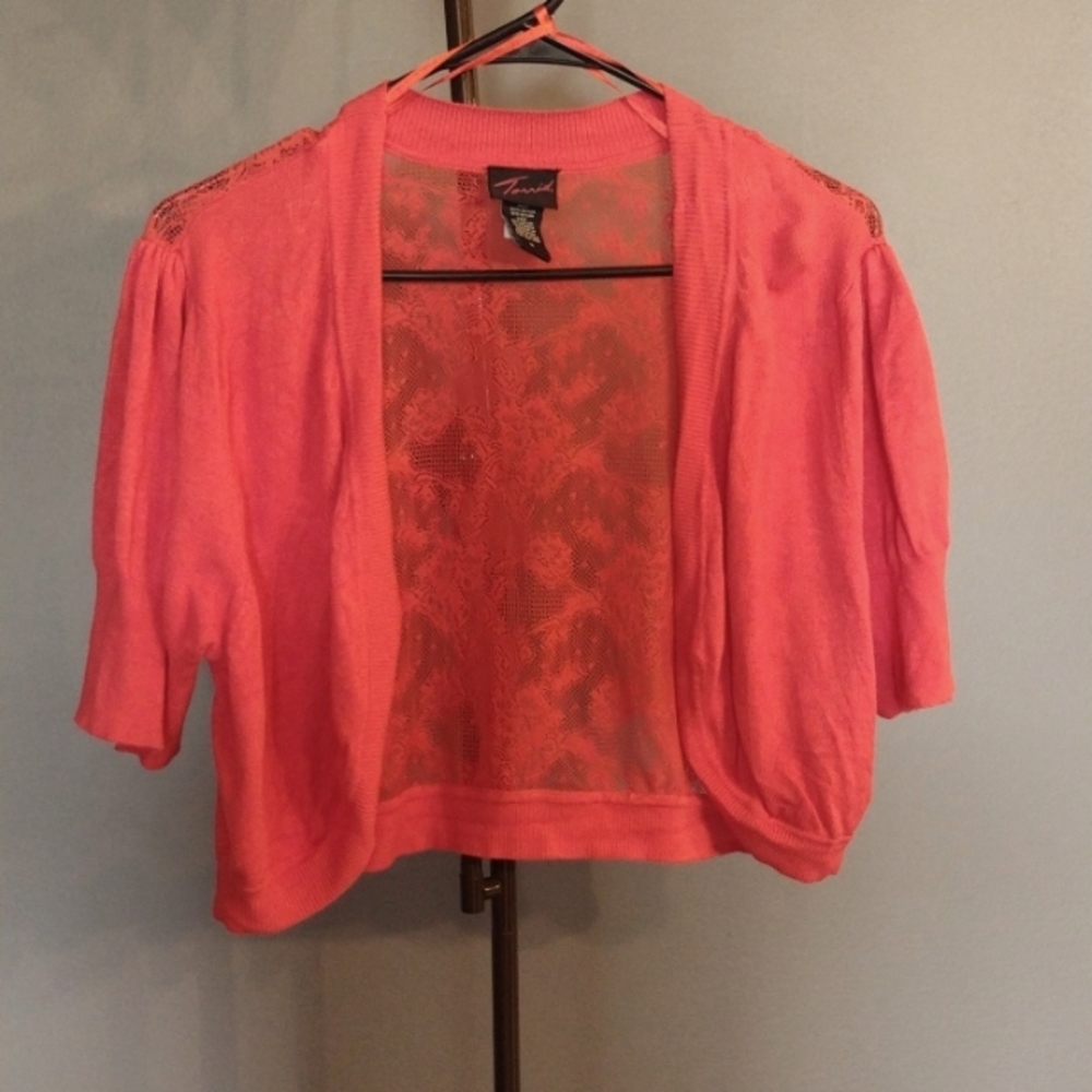 Torrid lace back shrug